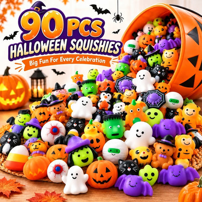 Halloween Mochi Squishy Toys | Non‑Candy Trick or Treat Goodie Bag Fillers for Kids Halloween Party Favors