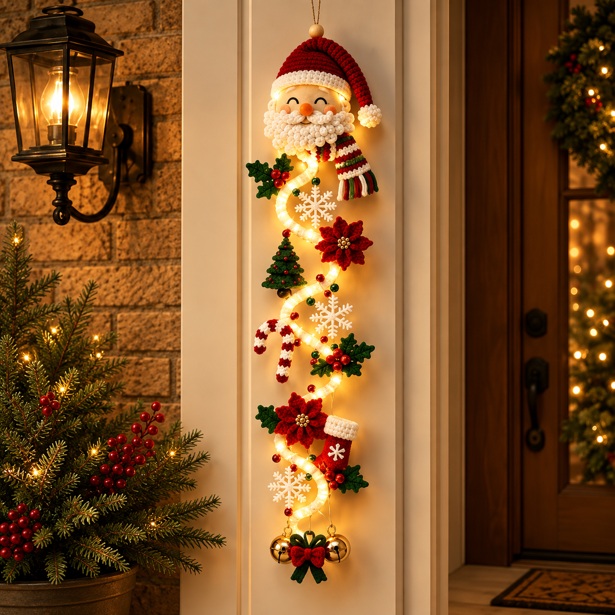 ☃️ Lighted Snowman Christmas Hanging Decor for Porch and Doorway