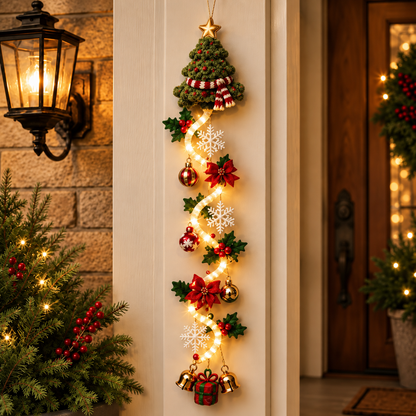 ☃️ Lighted Snowman Christmas Hanging Decor for Porch and Doorway