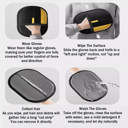 Efficient Pet Hair Removal Gloves – Ideal for Cats and Dogs