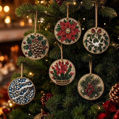 🎄Christmas DIY Diamond Painting Ornaments Kit (6 PCS)🎅