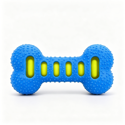 Interactive Double-Layer Bone Dog Toy with Sound