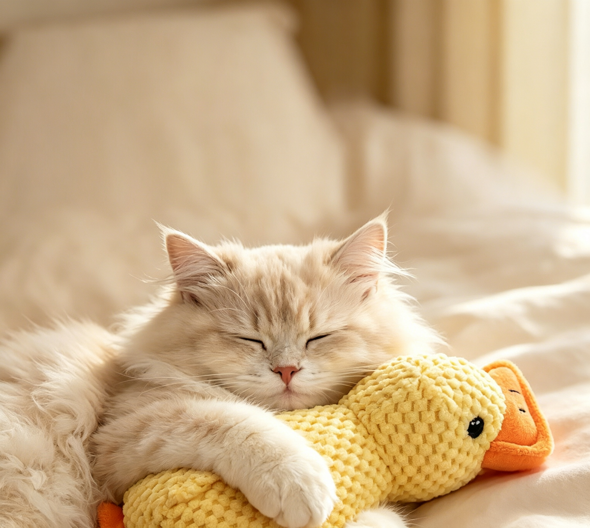 Plush Duck Cat Toy